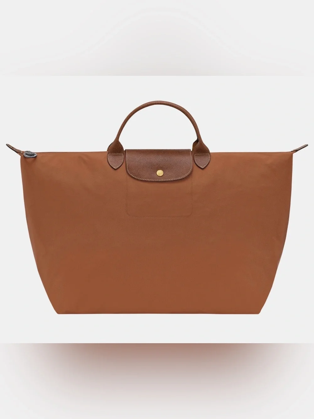 LONGCHAMP Le Pliage Original L Travel Bag Cognac O/S Like new - Picture 2 of 13